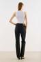 Medium Waist Skinny Flare Fit Jeans Black - 6