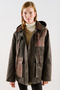 Covered Fabric Hooded Parka Brown - 4