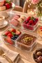 2-Piece Glass-Divided Breakfast and Serving Bowl Set | 2-Compartment Container for Olives, Jam, Cheese, Appetizers, and Snacks - 5