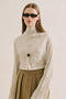 Linen Mixed Crushed Short Blouse Natural - 4