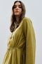 WAIST-ADJUSTABLE LONG DRESS YELLOW - 3