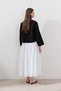 Cotton Crop Long Sleeve Bluz Black - 5