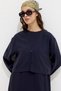 MODALE BLUSE MIT KNÖPFEN MARINEBLAU