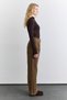 Velvet Straight Fit Pants Camel - 3