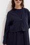 MODALE BLUSE MIT KNÖPFEN MARINEBLAU - 4
