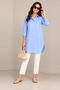 Women's 100% Cotton Oxford Mercerized Tunic Shirt Oversize Long Sleeve Casual Shirt