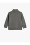 High-Collar Long-Sleeve Winter-Themed Printed Brushed Sweatshirt - 4