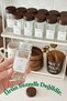 Set of 12 Acacia Lid Glass Spice Racks (32 Labels with Gift) - 4