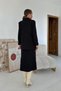 Black Buttoned Jacket and Skirt Set - 5