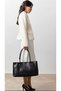 Women's Black Large Bag, Spacious, Soft-Textured Shoulder Bag and Crossbody Bag