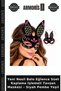 Next-Generation Prom Party Suede-Covered Embroidered Bunny Mask – Black, Pink, Green
