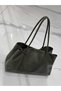 Women's Khaki Large-Size, Spacious, Soft-Textured Shoulder Bag and Crossbody Bag - 3