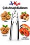 Walnut and Hazelnut Cracker, Multi-Purpose Almond, Pistachio, and Shrimp Cracker, Shatterproof Stainless Steel Cracker - 5