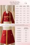 Girls' Red Carmen Tweed Skirt Jacket Top and Bottom Set October 29 Show Outfit - 5