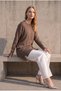 Off-Shoulder Zippered Women's Mercerized Tunic - 5