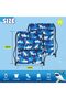 Kids Drawstring Gym Bag with Great White Shark Design, Waterproof Polyester, Zippered Pocket, Adjust - 4