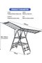 Clothes Drying Rack, Foldable 3-Level Laundry Drying Rack, Movable Clothes Rack with Height-Adjustab - 2