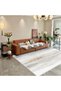 200×250cm Grey Gold Abstract Non Slip Thick Washable Short Pile Rug