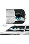 Eyes Sunshade for Car Windshield, Cartoon Eyes Windscreen Sun Protection Visor Foldable Windshield U - 3