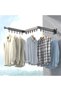 Wall Mounted Clothes Drying Rack, Folding Retractable Clothes Hanger Rack Laundry Drying Rack, Wall