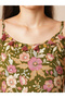 Olive Floral Tiered Midi Dress - 4