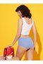 Berry Milk High Waist Hipster Panty with Side Lace Panel - 4