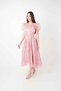 Lace Sequin Fabric Balloon Sleeve Dress - Powder - 2