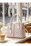 Pink Printed Shoulder Bag with Zip - 2