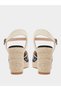 Floral Embroidered Espadrille Wedge Sandals - 4