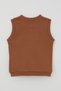 Boys' Baby Vest with Snap-Fastened Sleeves, Puff Sleeves, and Cute Teddy Bear Print Emblem, 4 Months – 1 Year, Cinnamon - 2