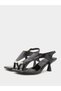 Patent Mid Heel Toe Post Sandals - 2