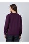 Purple Regular Fit Embroidered Slogan Sweatshirt - 5