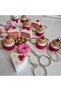 Keychain Set of 5 MIXED DESIGNS: COOKIE, CAKE, CUPCAKE, ICE CREAM, 3D Keychain - 3