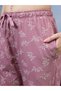 Lilac Short Sleeve V-Neck Top And Floral Print Pyjama Set - 7