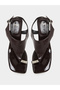 Patent Mid Heel Toe Post Sandals - 5