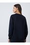 Black Oversized Longline Slogan Print Sweatshirt - 4