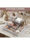 Makeup Clear Drawer Organizers Bins: 7 PCS Stackable Makeup Drawer Organizer Trays,3 Size Plastic,Dr - 4