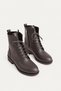 Women's Winter thick sole dark brown leather casual boots TR01MK03F