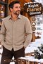 Men's Winter Long-Sleeve Shirt with Pockets, Made of Soft Flannel Fabric - 2