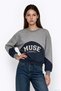 Women's Sweatshirt with Embroidered Details SWT03027 Heather Gray
