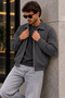 Men's Smoked Zippered Pocket Jacket