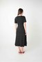 Scuba Fabric Square Neck Midi Dress - Black - 4