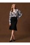 Dark Blue Floral Long Sleeve Shirt - 4