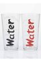 570 ML WATER GLASS 2-PIECE SET - (BLACK & RED)