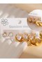 Gold Solid Earrings - 4