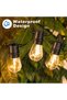 Outdoor String Lights 15M, 15Pcs E12 Sockets Warm White 2700K - 2