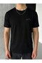 Men's Mountain Print T-Shirt, 100% Cotton, Regular Fit, Crew Neck, Short-Sleeved - Black