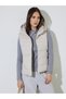 White Solid Hooded Padded Gilet