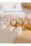Gold Solid Earrings - 6