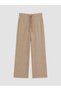 LCW Modest Brown Solid Standard & Regular Wide-Leg Women's Pants, Featuring the ALITA CITY Touch